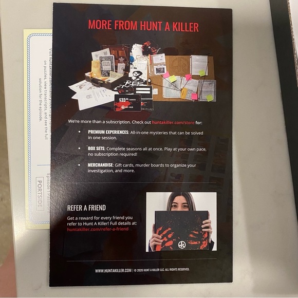 Hunt a Killer - Mallory Rock Episode One Box Set - NWT - Picture 6 of 9